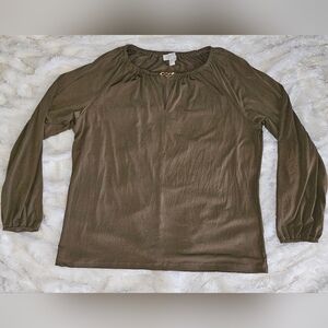 Michael Kors Olive Longsleeve Top